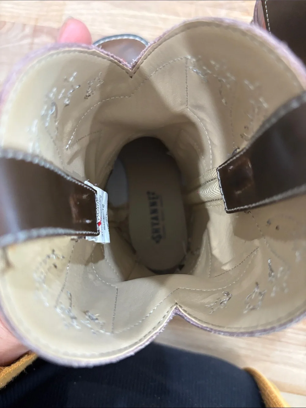 Shyanne Brown Kids Western Boots with Rainbow Star Panel